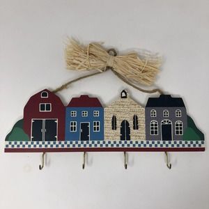 Avon Country House Wall Decoration with 4 Hooks Farmhouse Cottage Vintage New